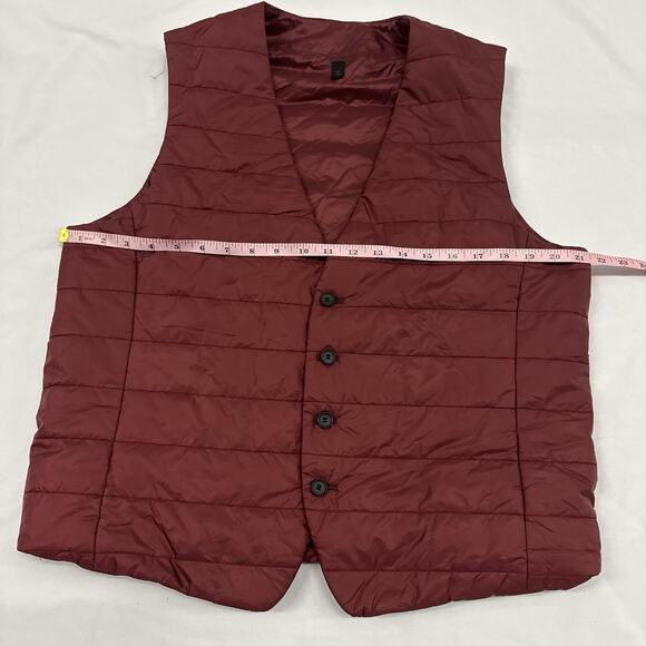 Hugo Boss Men's "Hiwan" Slim Fit Red Button Down Insulated Vest US 42R - Picture 4 of 9